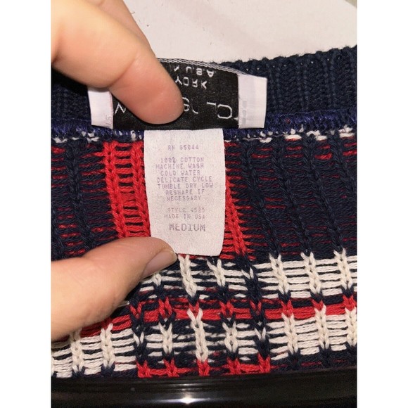 Vtg Sweater Loft 90s Christmas Ugly Vest Knit Cardigan Button Up Teddy Bear sz M - Picture 9 of 9